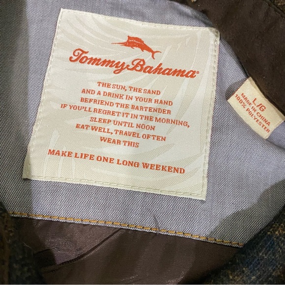 Tommy Bahama Flannel Elbow Patch Men’s Long Sleeves Size Large. - Picture 2 of 11